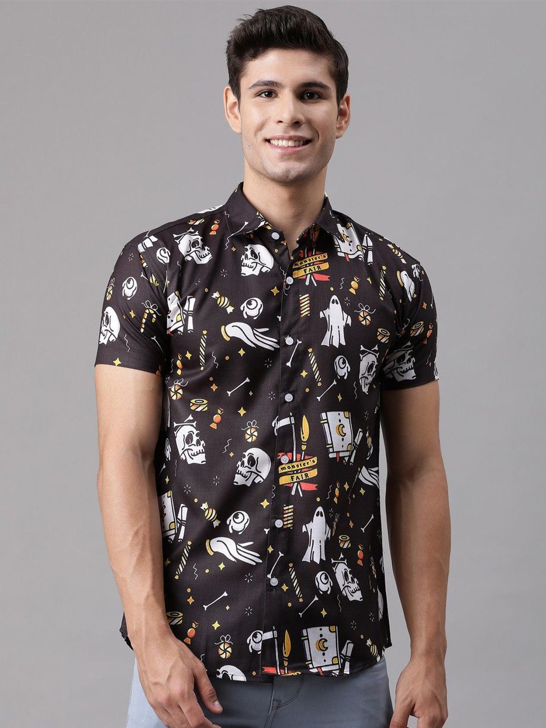 JANOI Men Regular Fit Humour Print Casual Shirt