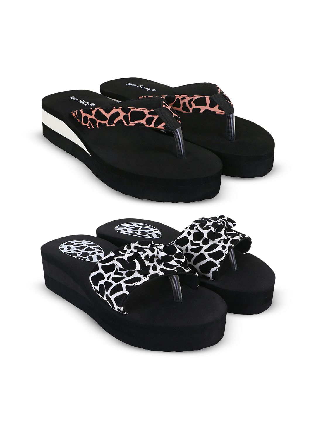 TWO SOFT Set Of 2 Printed Slip-On