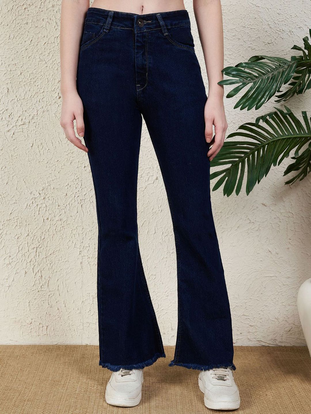 VBEAUTI Women Frisky Bootcut High-Rise Acid Wash Stretchable Jeans