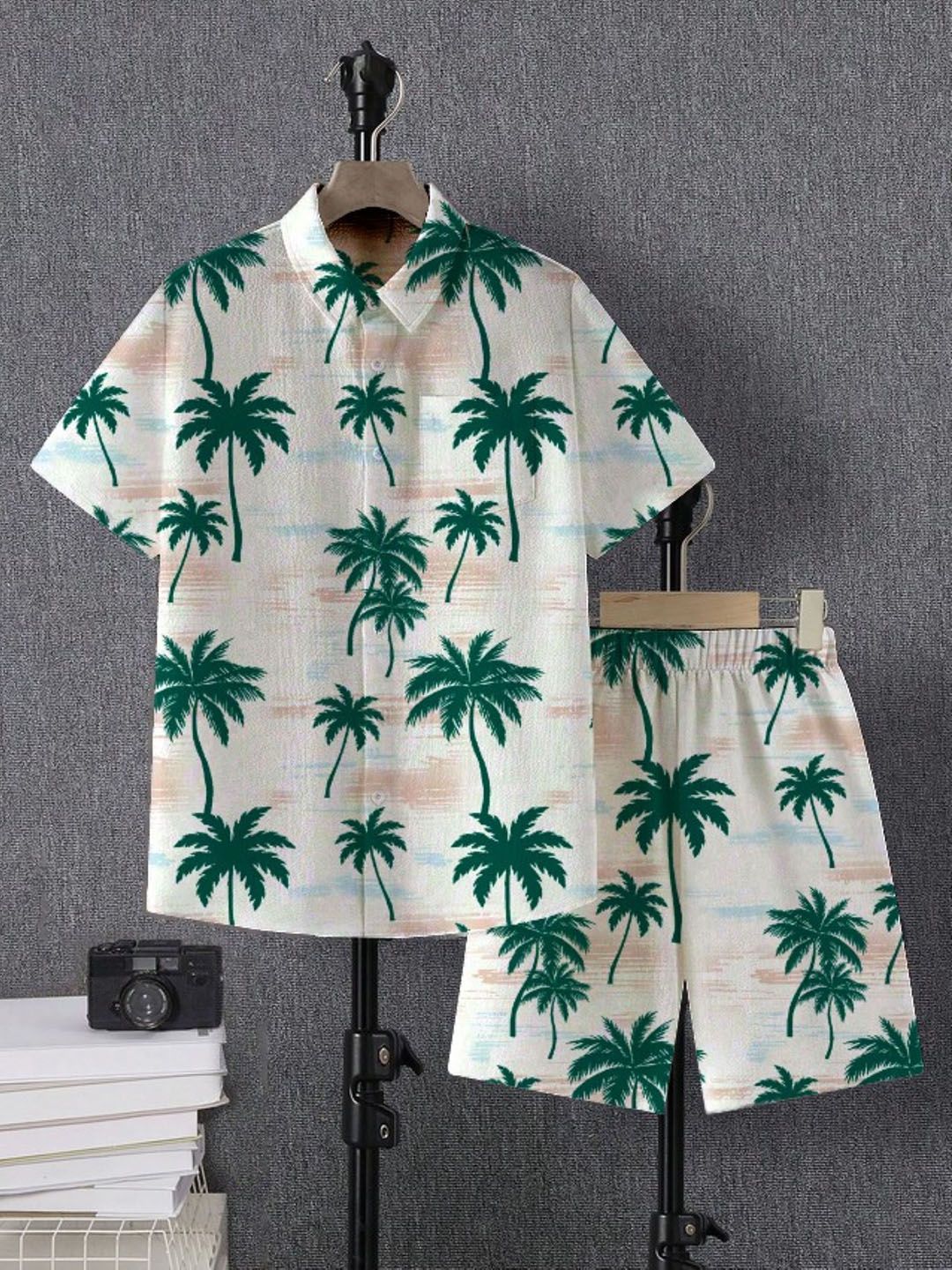 FASTDEAL Boys Printed Cotton Blend Co-Ord Set