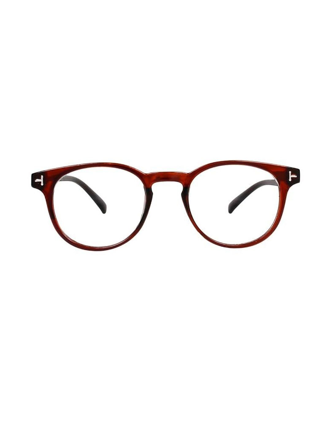 Arzonai Unisex Clear Lens & Brown Cateye Sunglasses with UV Protected Lens