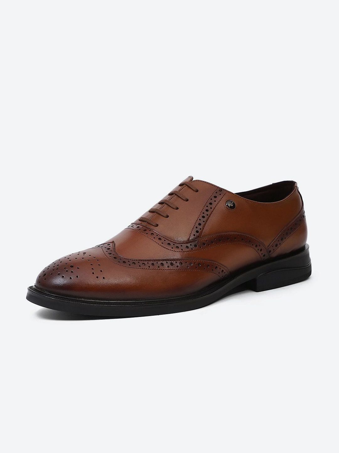Monte Carlo Men Tan Cap Toe Oxford Formal Shoes