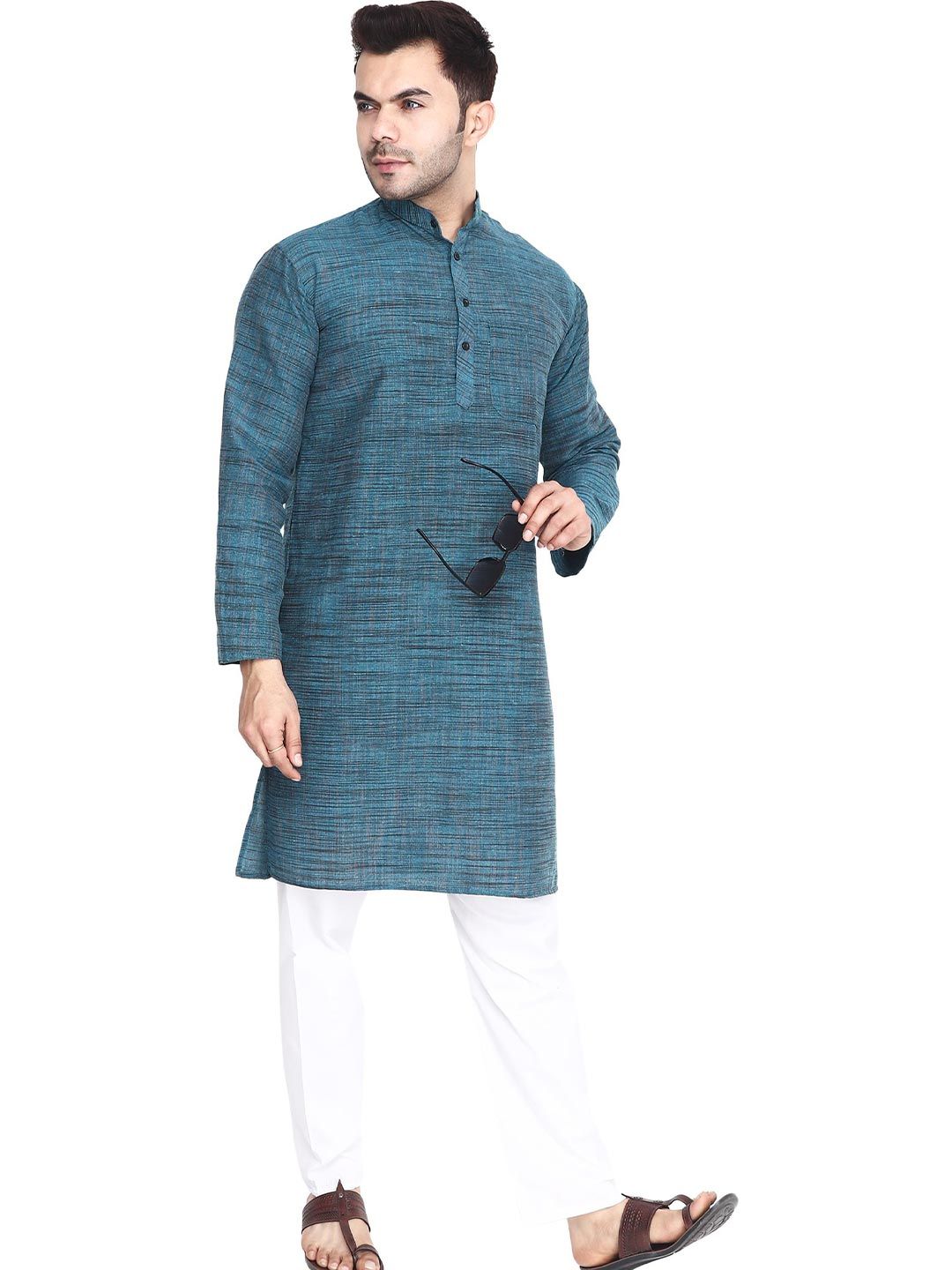 Aaryavar Men Striped Festive Straight Kurta