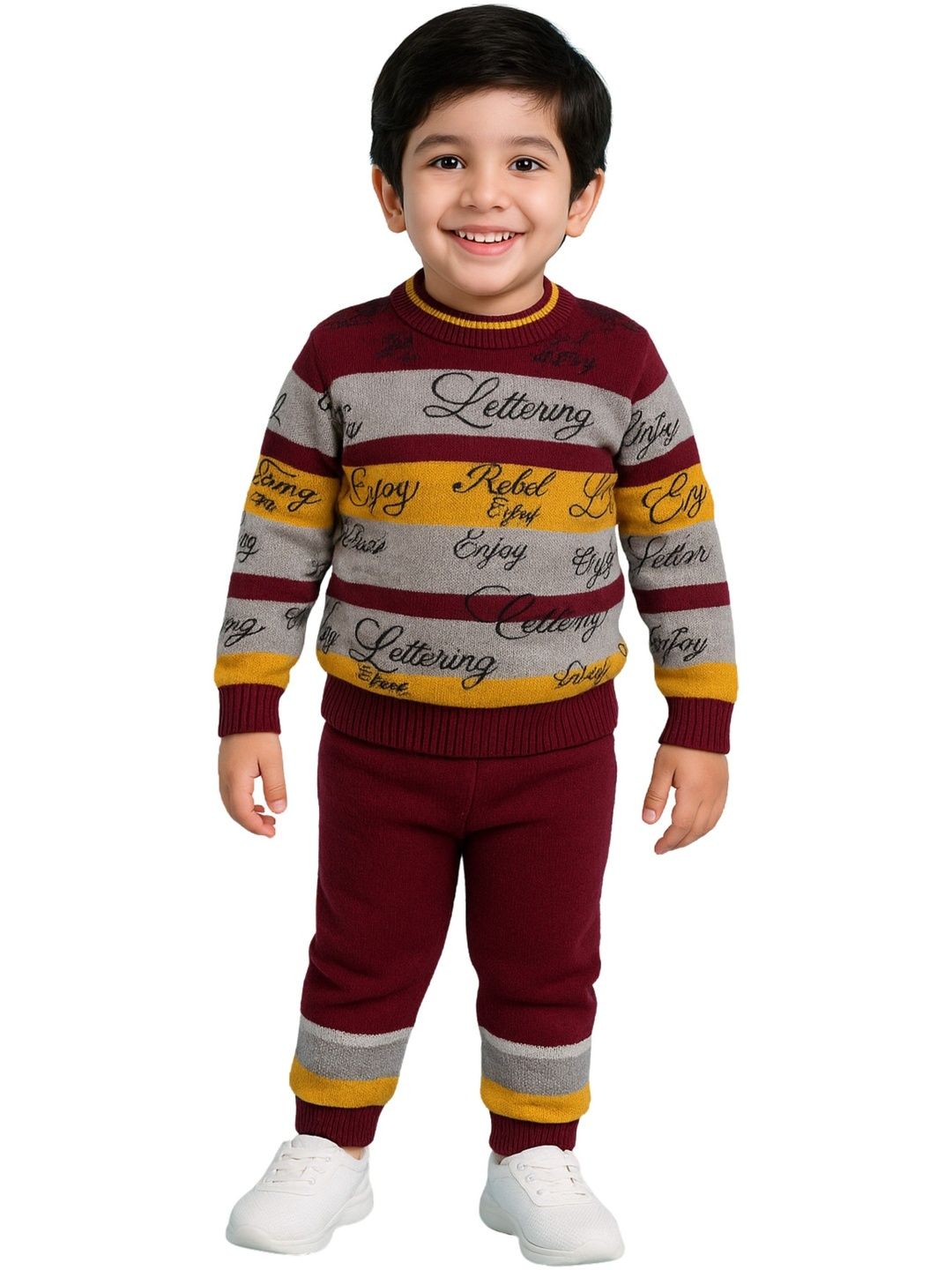 GTWO Kids Striped Woollen Pullover
