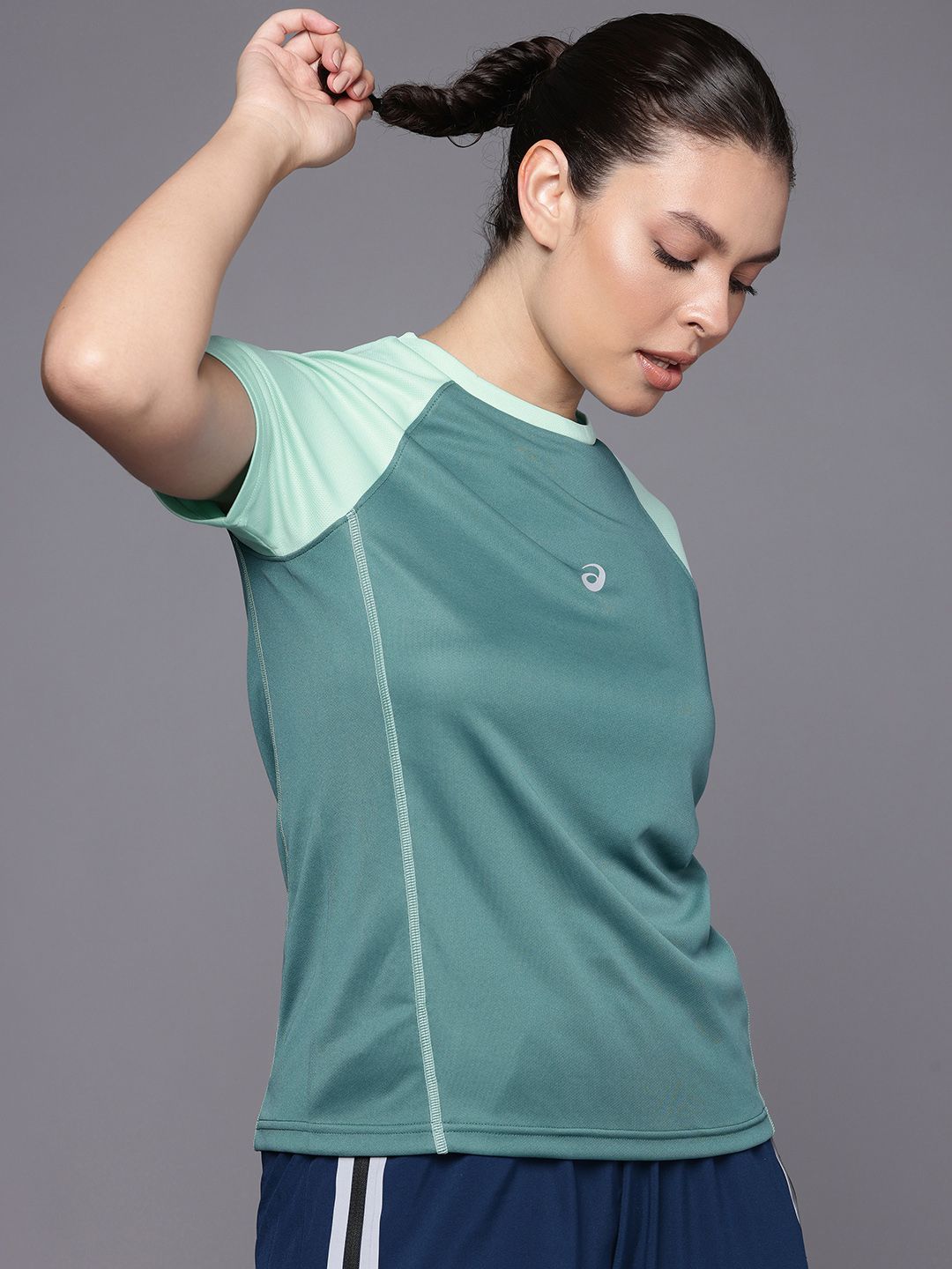 ASICS Raglan Sleeves Colorblocked Running T-shirt