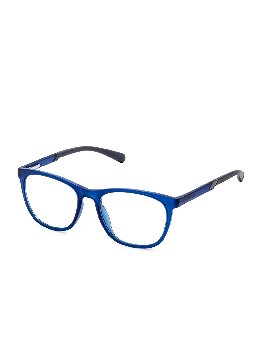 Intellilens Unisex Transparent & Blue Full Rim Rectangle Frames
