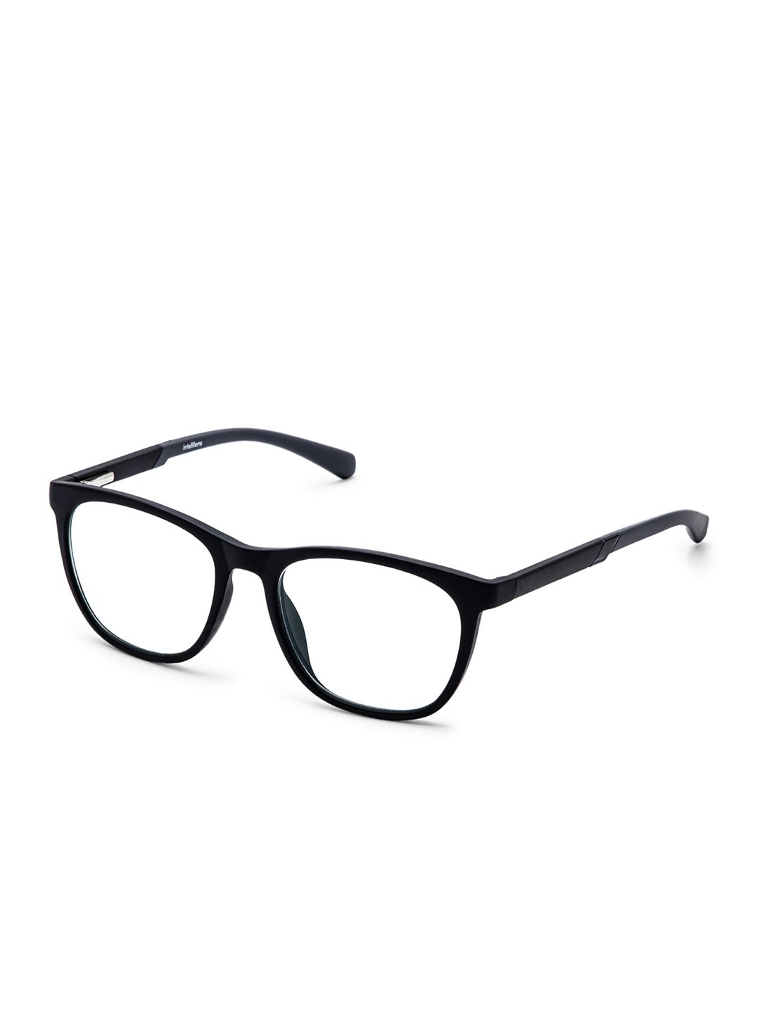 Intellilens Unisex Transparent & Black Full Rim Square Frames