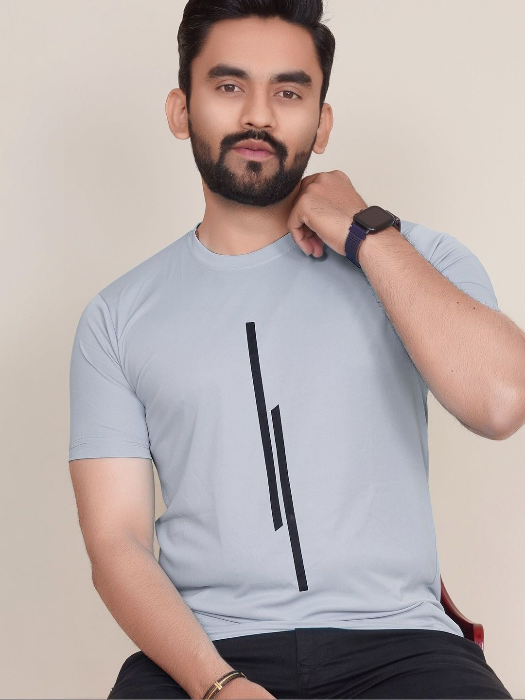 MODALEN Tsrt-m-03-l Grey Tshirts