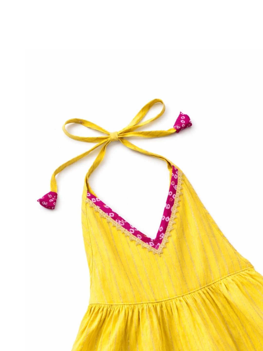 Infants Girls Pure Cotton Halter Neck Kurta & Sharara 5