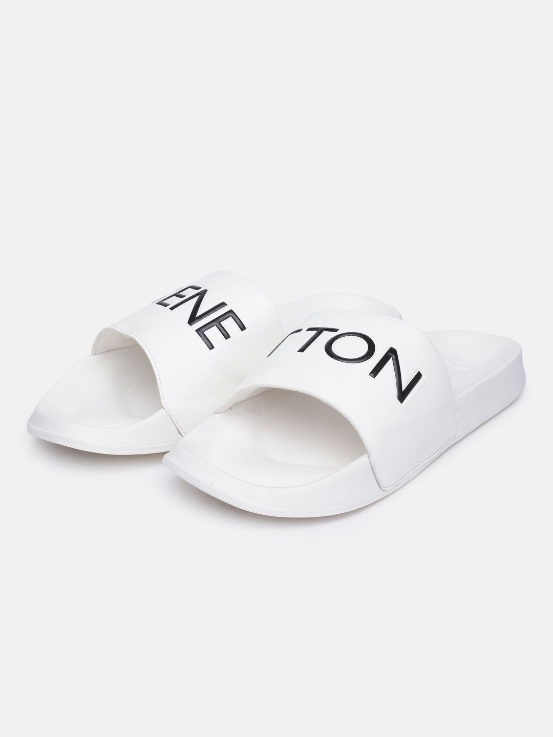 United Colors of Benetton Men Typography Printed Sliders