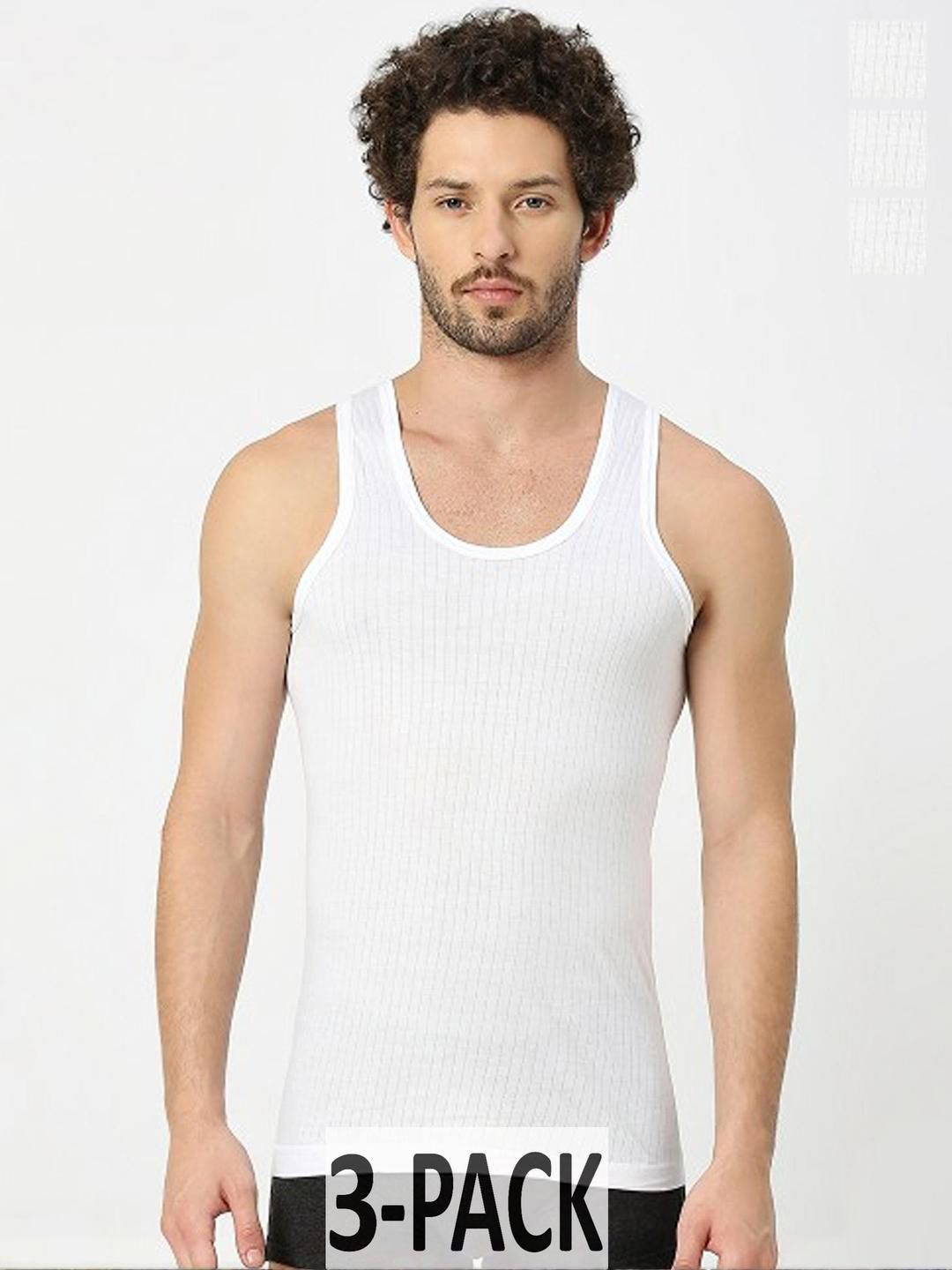 CAVENDERS Pack of 3 Cotton Innerwear Vests