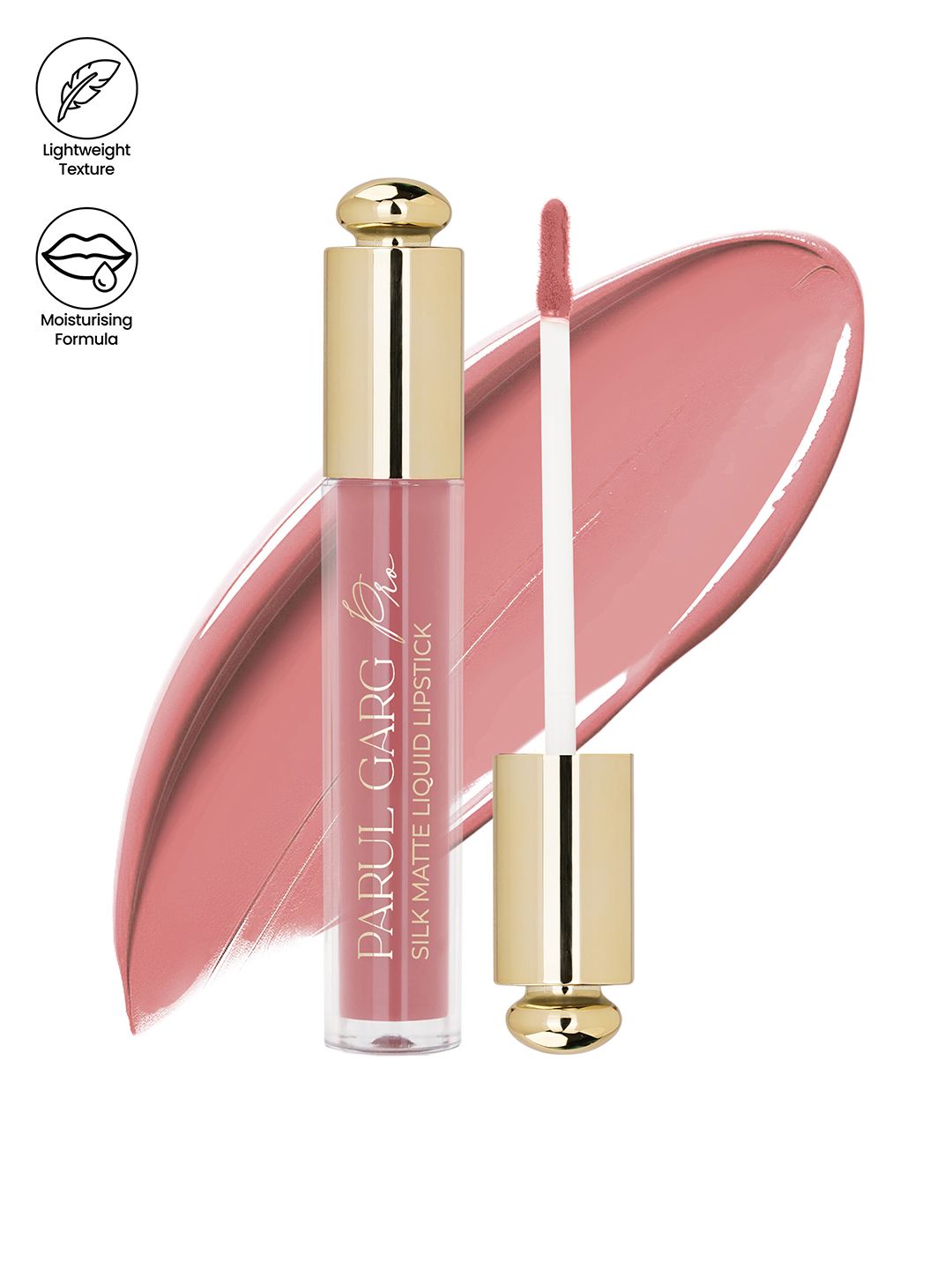 Parul Garg Smudge-Proof Matte Lipstick with Shea Butter & Vitamin E-Zinnia (Light Pink)-3ml