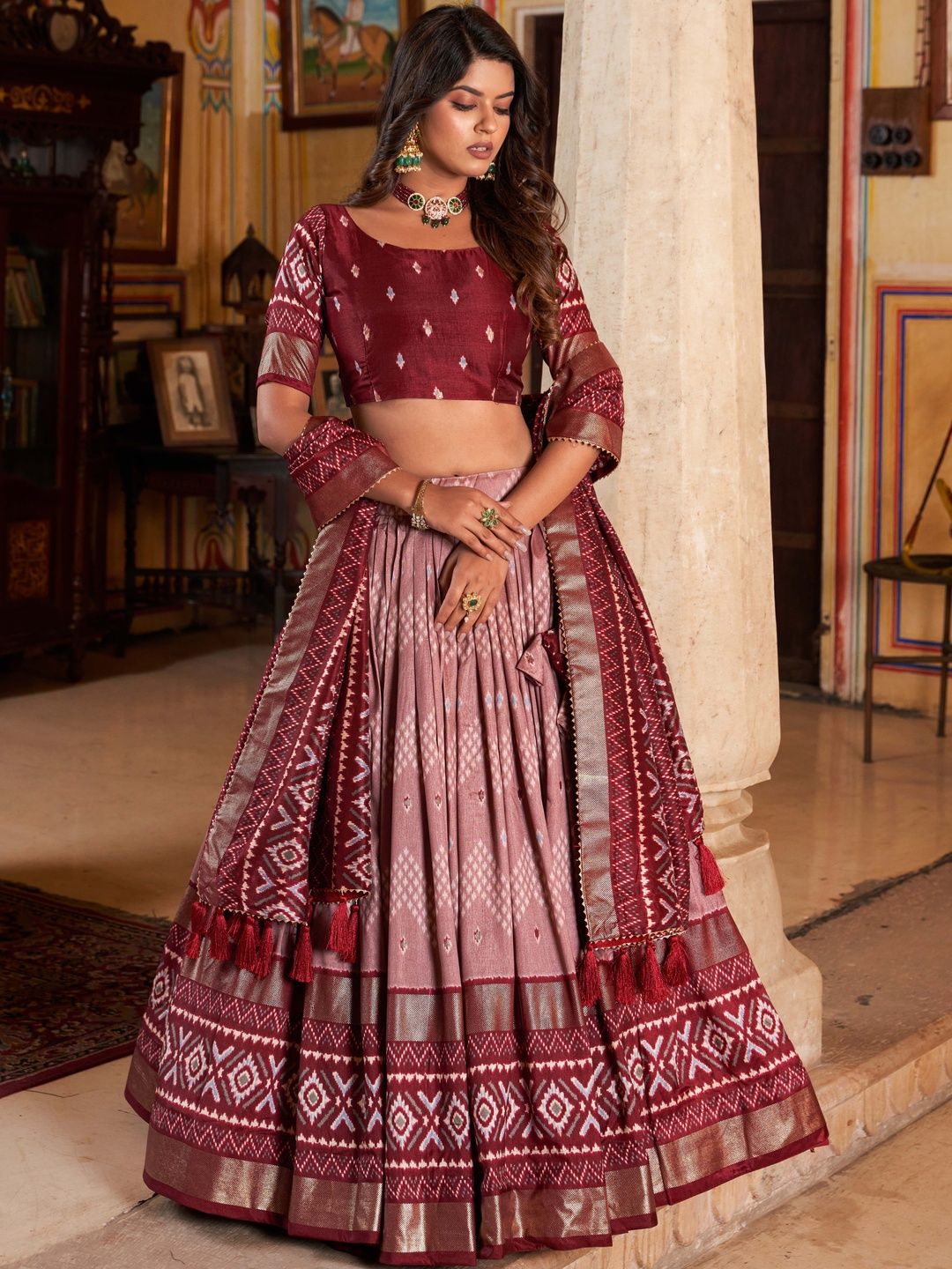 Printed Flared Lehenga Choli 5