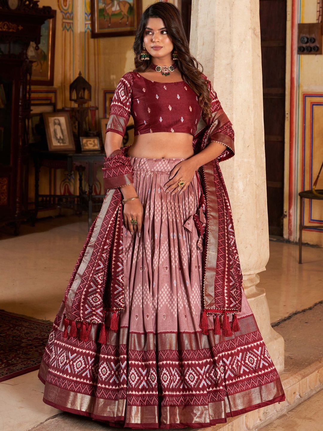 Printed Flared Lehenga Choli 3