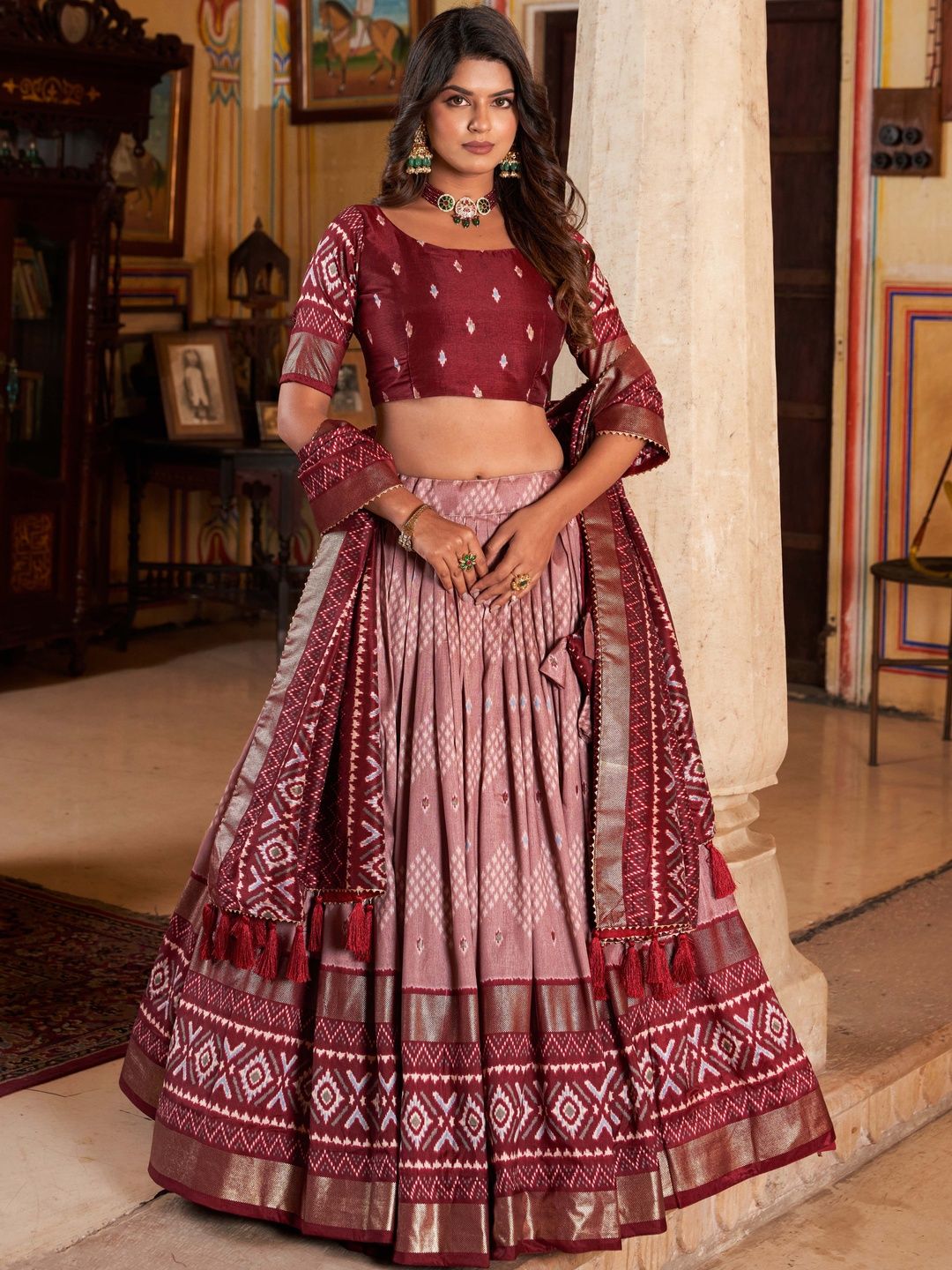 Printed Flared Lehenga Choli