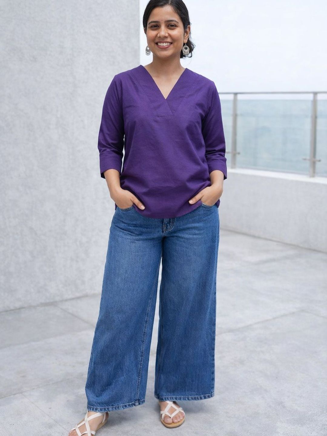 Myshka Linen Blend Top