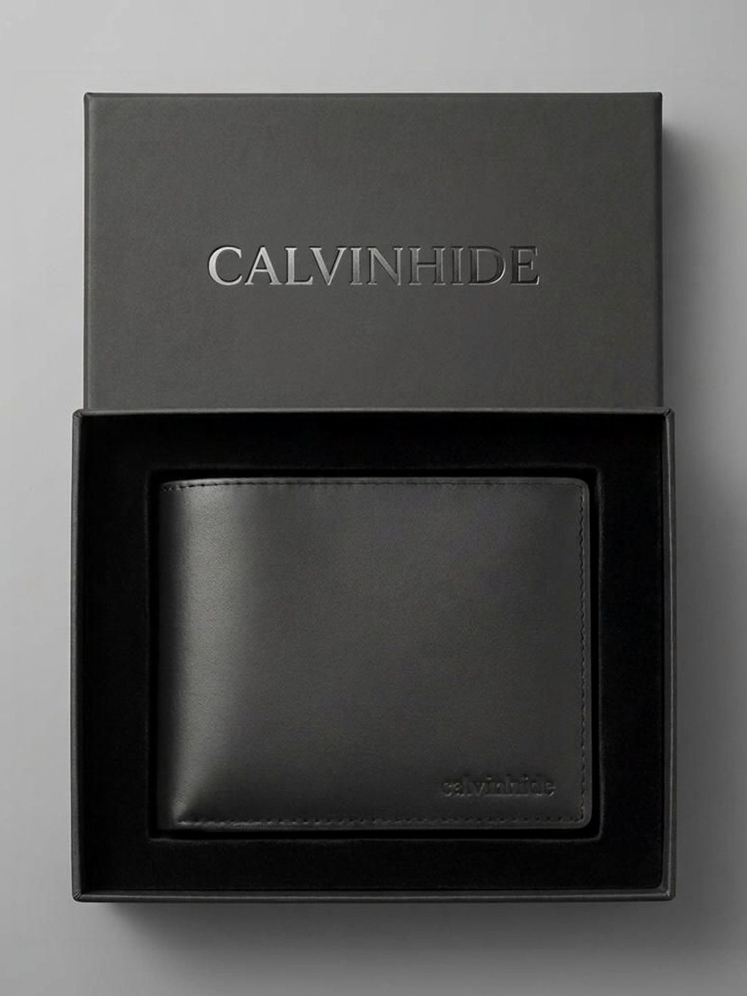 Calvinhide Men Leather Two Fold Wallet