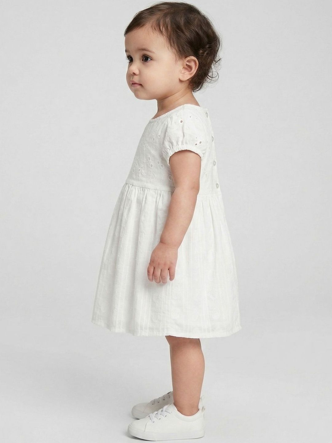 Embroidered Short Sleeves Fit & Flare Dress 5