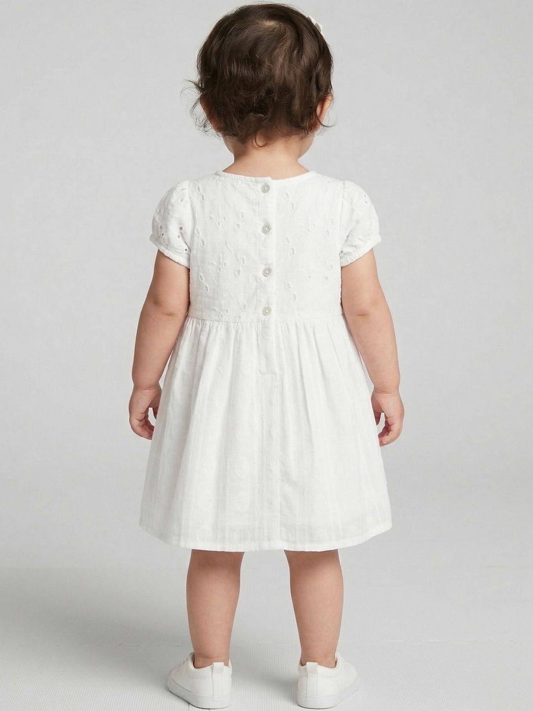 Embroidered Short Sleeves Fit & Flare Dress 2
