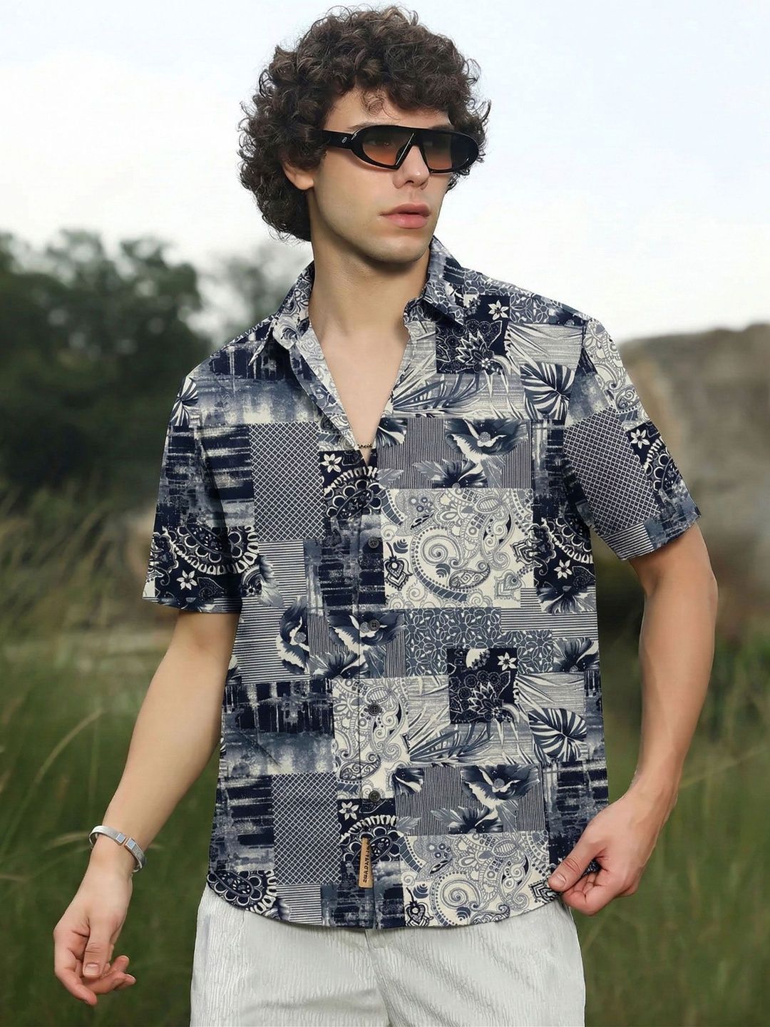 SHIRTZONE Men Standard Slim Fit Printed Casual Shirt