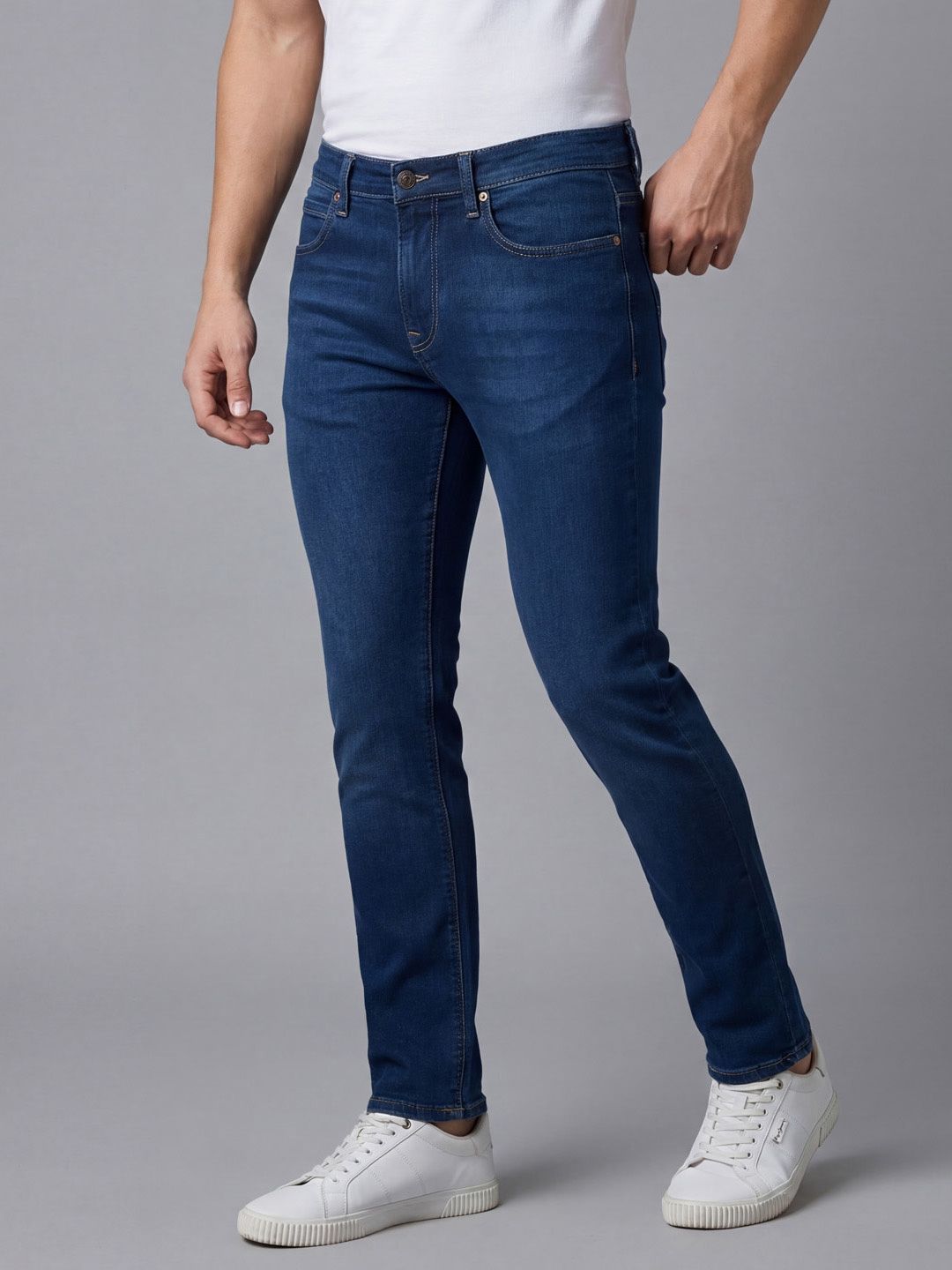 Pepe Jeans Men Slim Fit Mid-Rise Stretchable Jeans