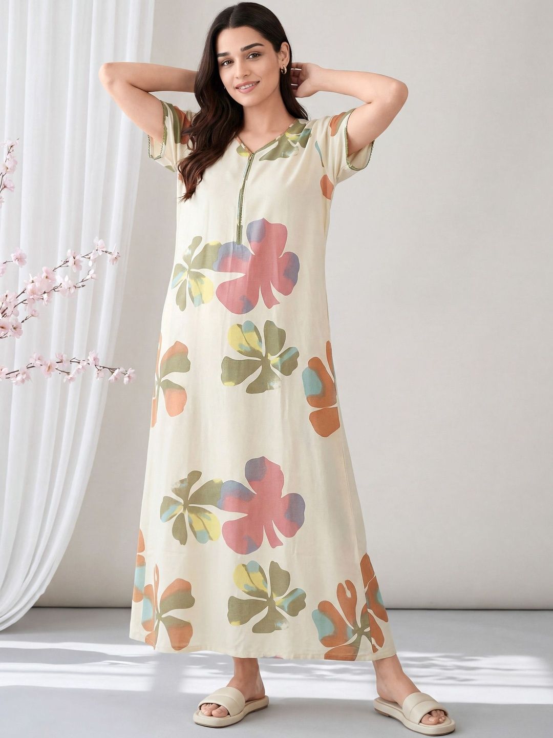 Printed Maxi Nightdress 2
