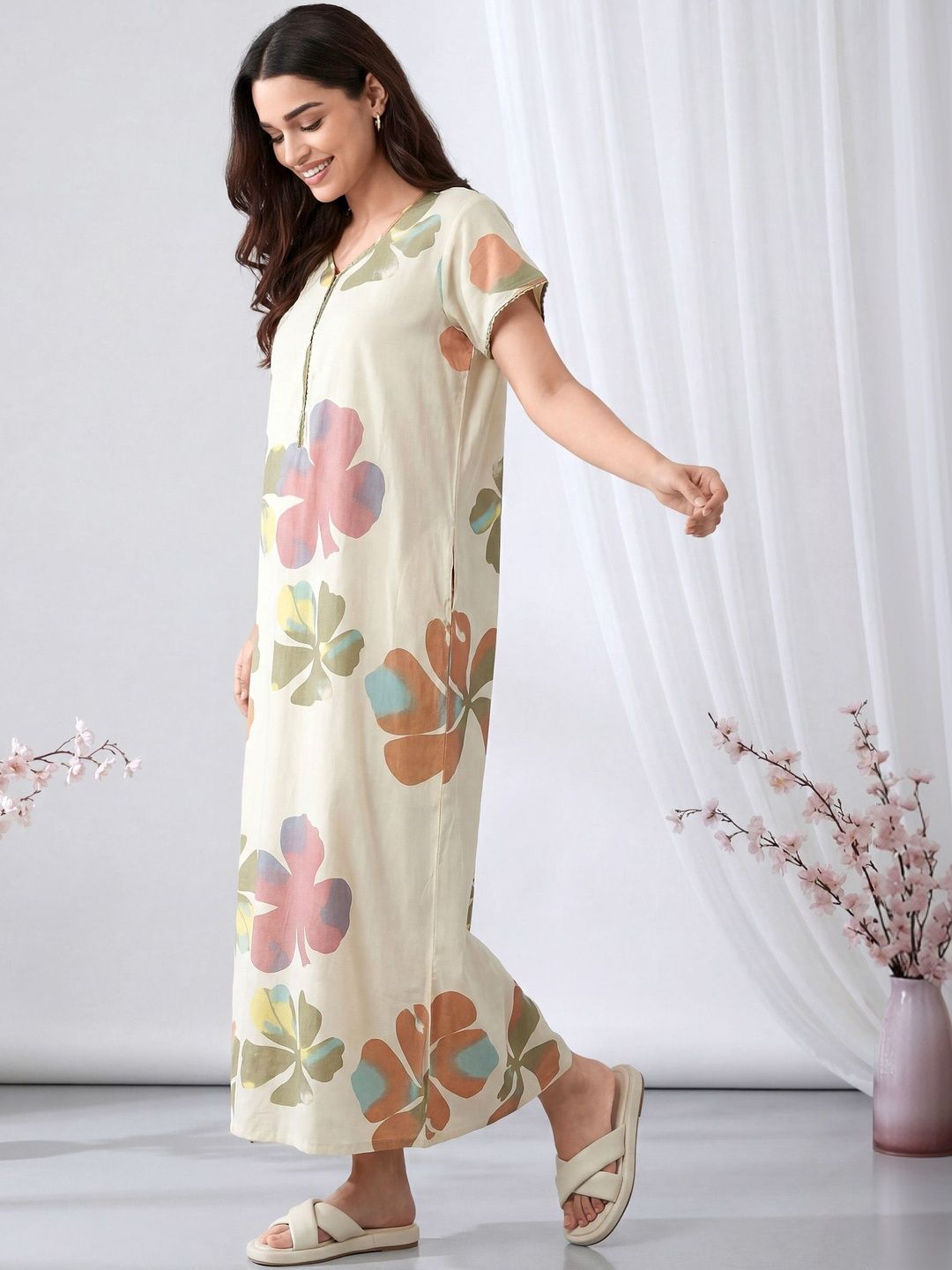 Printed Maxi Nightdress 4
