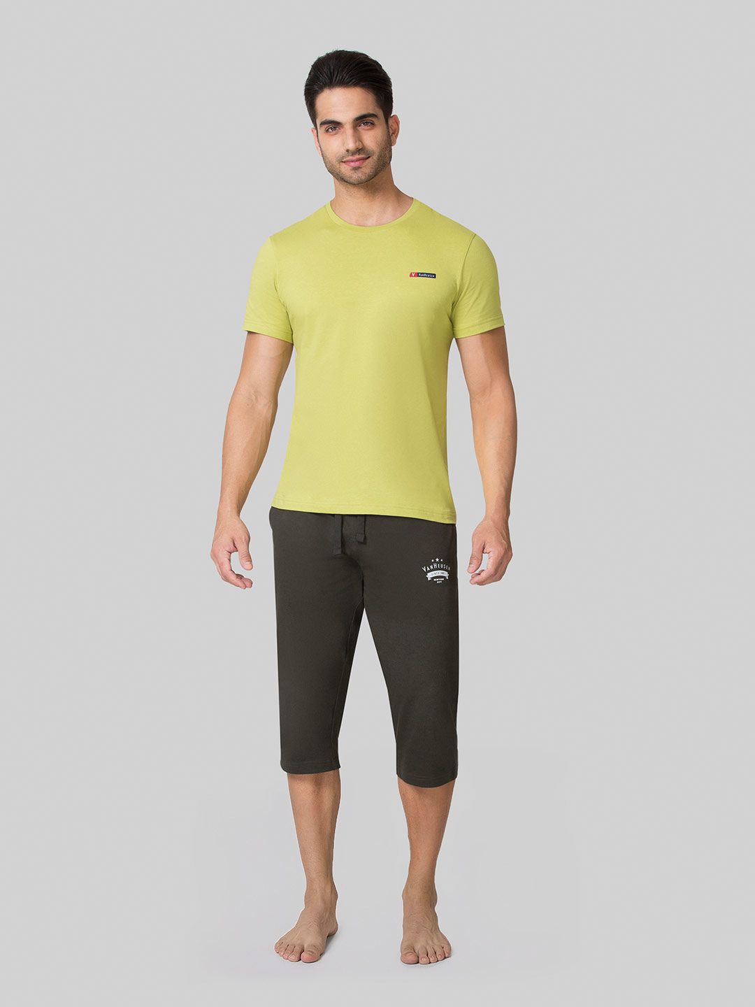 Van Heusen Innerwear Men Drawstring Waist Functional Pockets Lounge Shorts