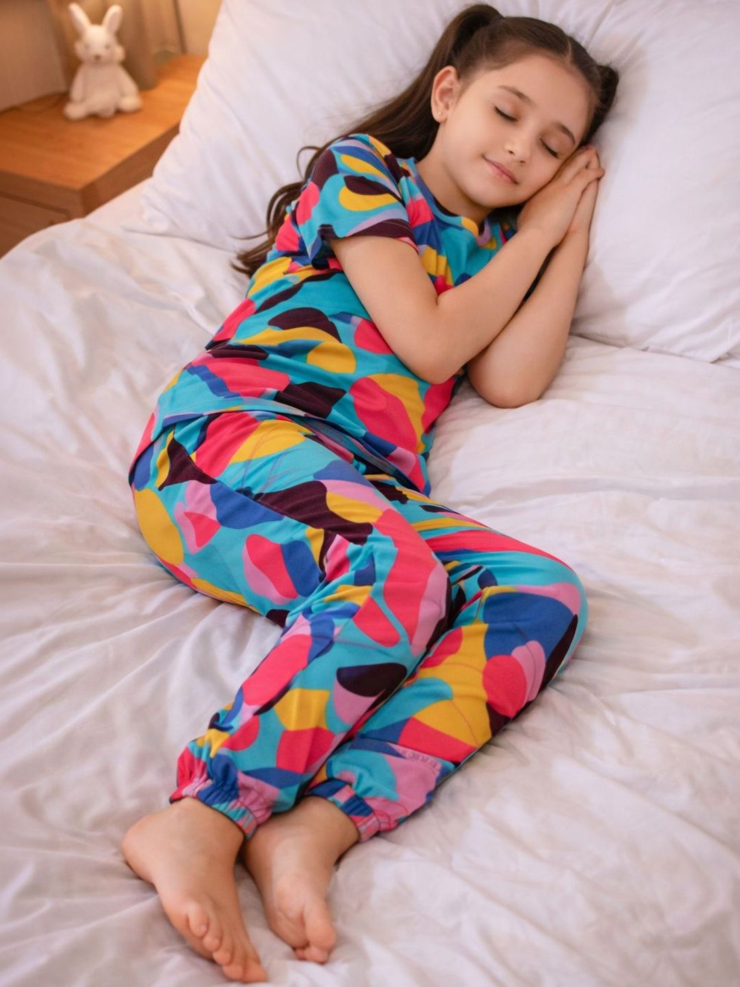 Girls Printed Short Sleeves Nightdress 3