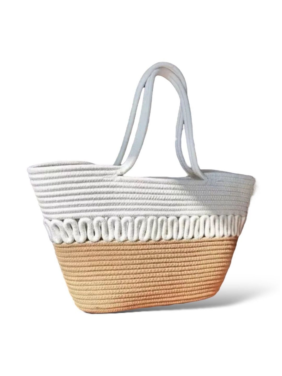 DYARCHY Textured Shopper Tote Bag