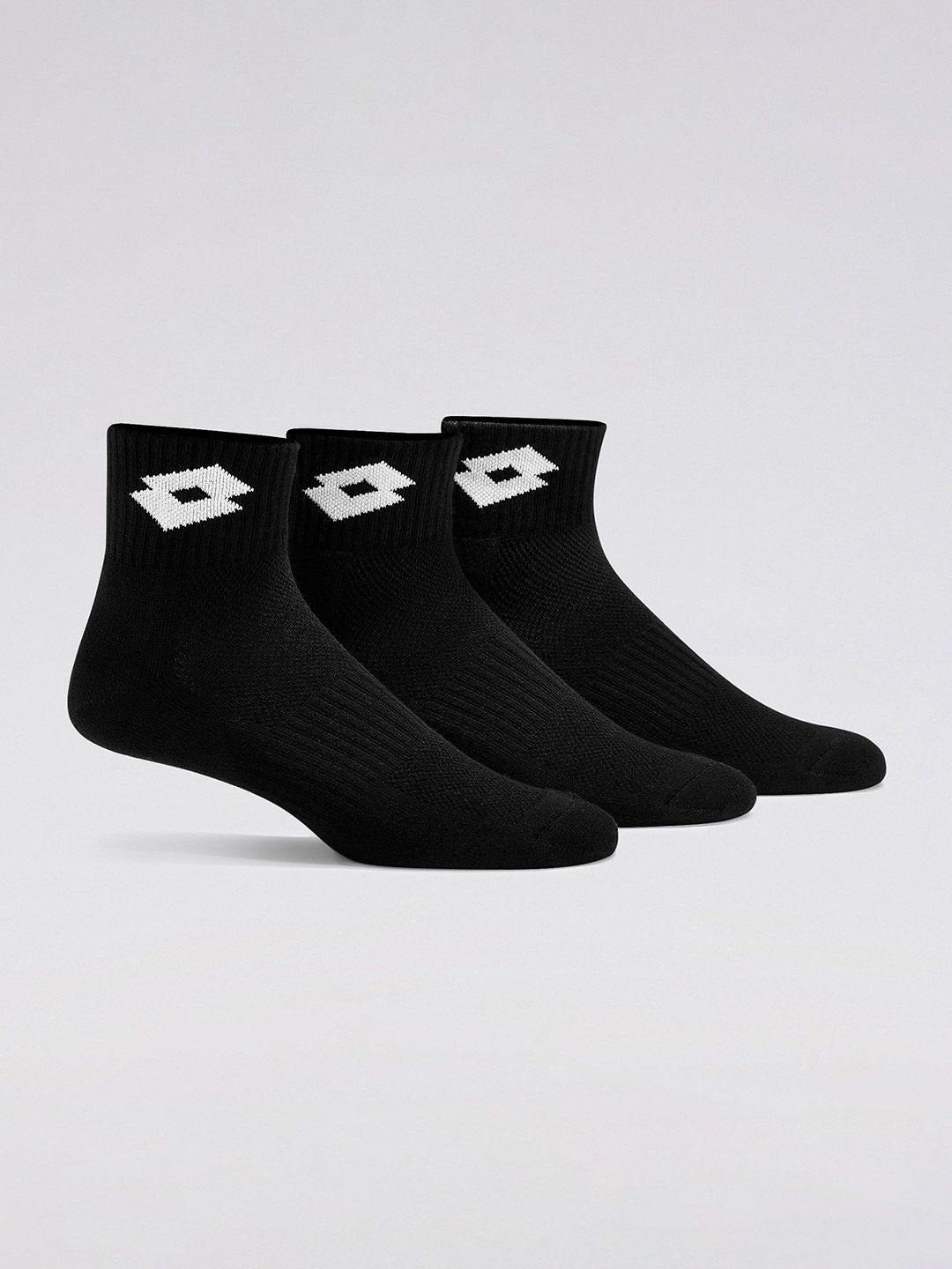 Buy Lotto Play Socks 1.0 Black Quarter   3 Pairs -  - Accessories for Unisex