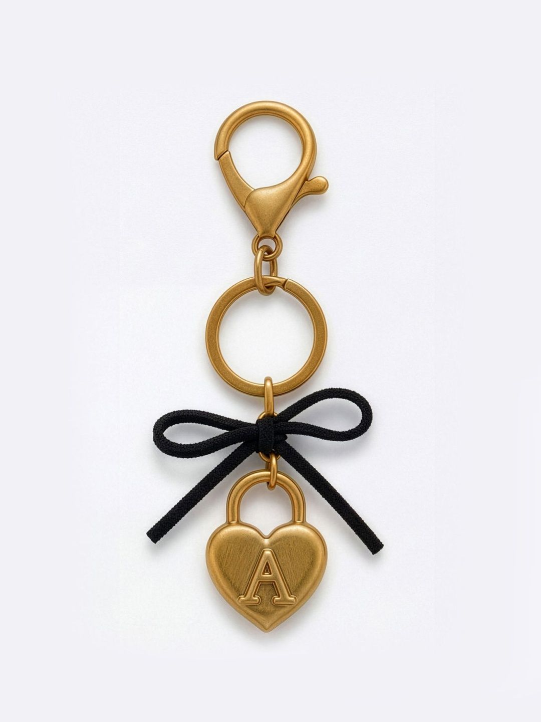 Accessorize London Heart Lock & Bow Keyring Bag Charm