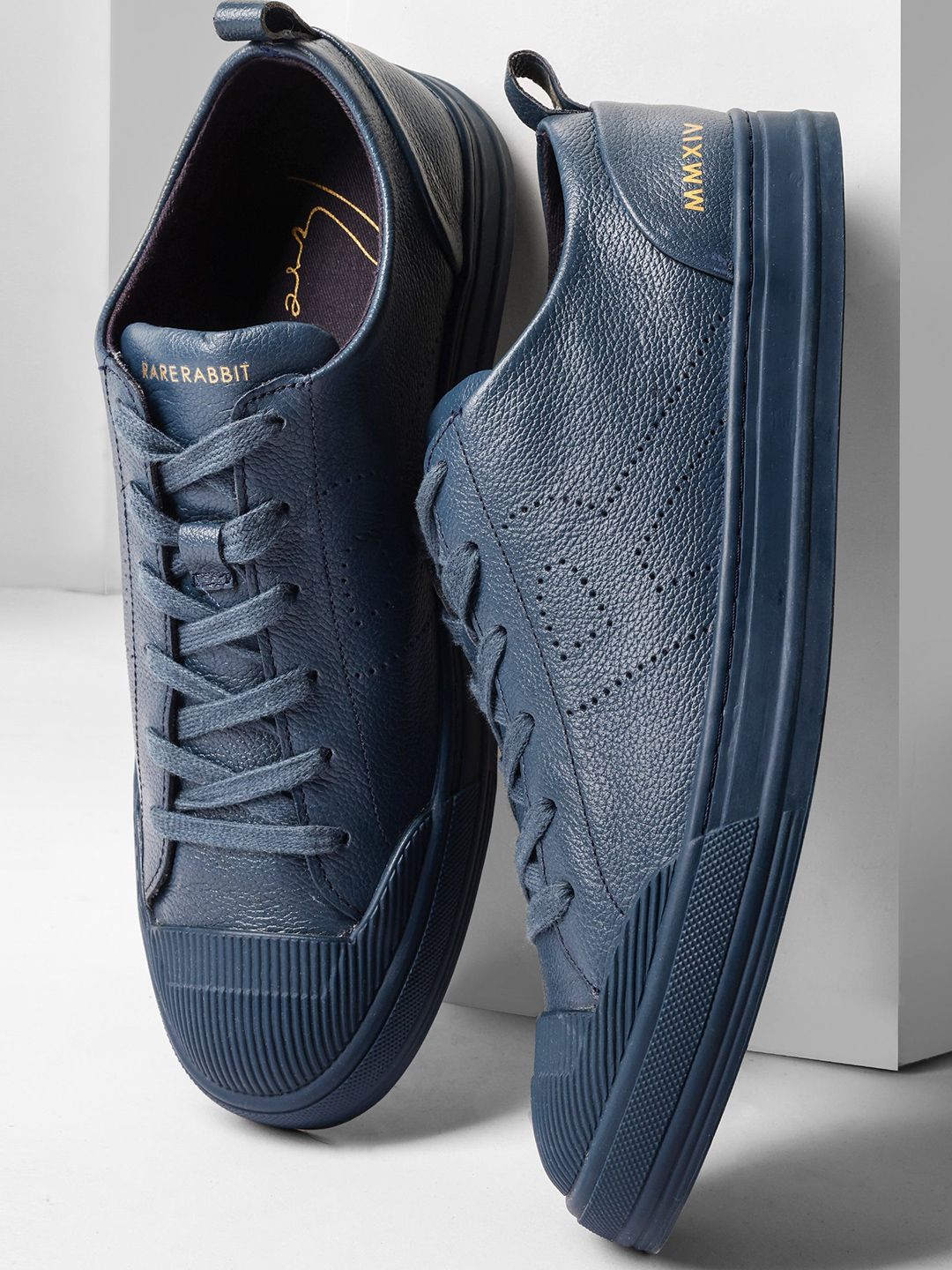 RARE RABBIT Men Sauron Pro Leather Sneakers