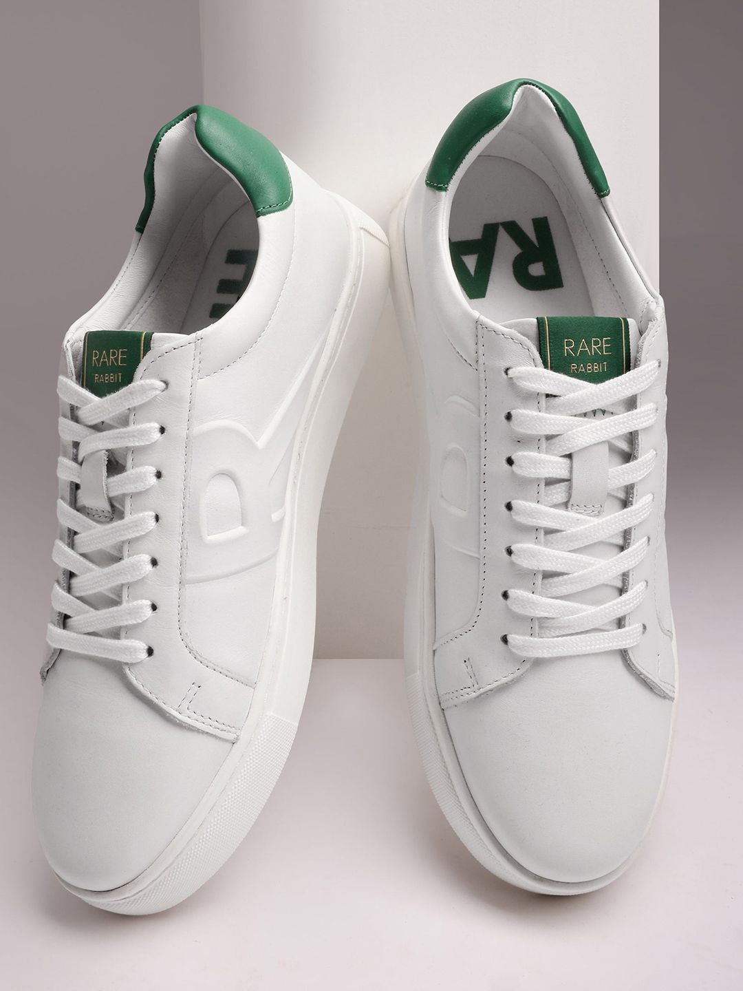 RARE RABBIT Men Odessa Pro Colourblocked Leather Sneakers