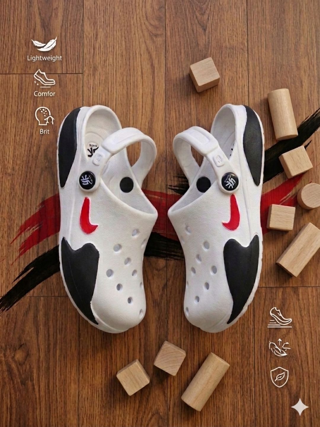 YK Boys Colourblocked Clogs