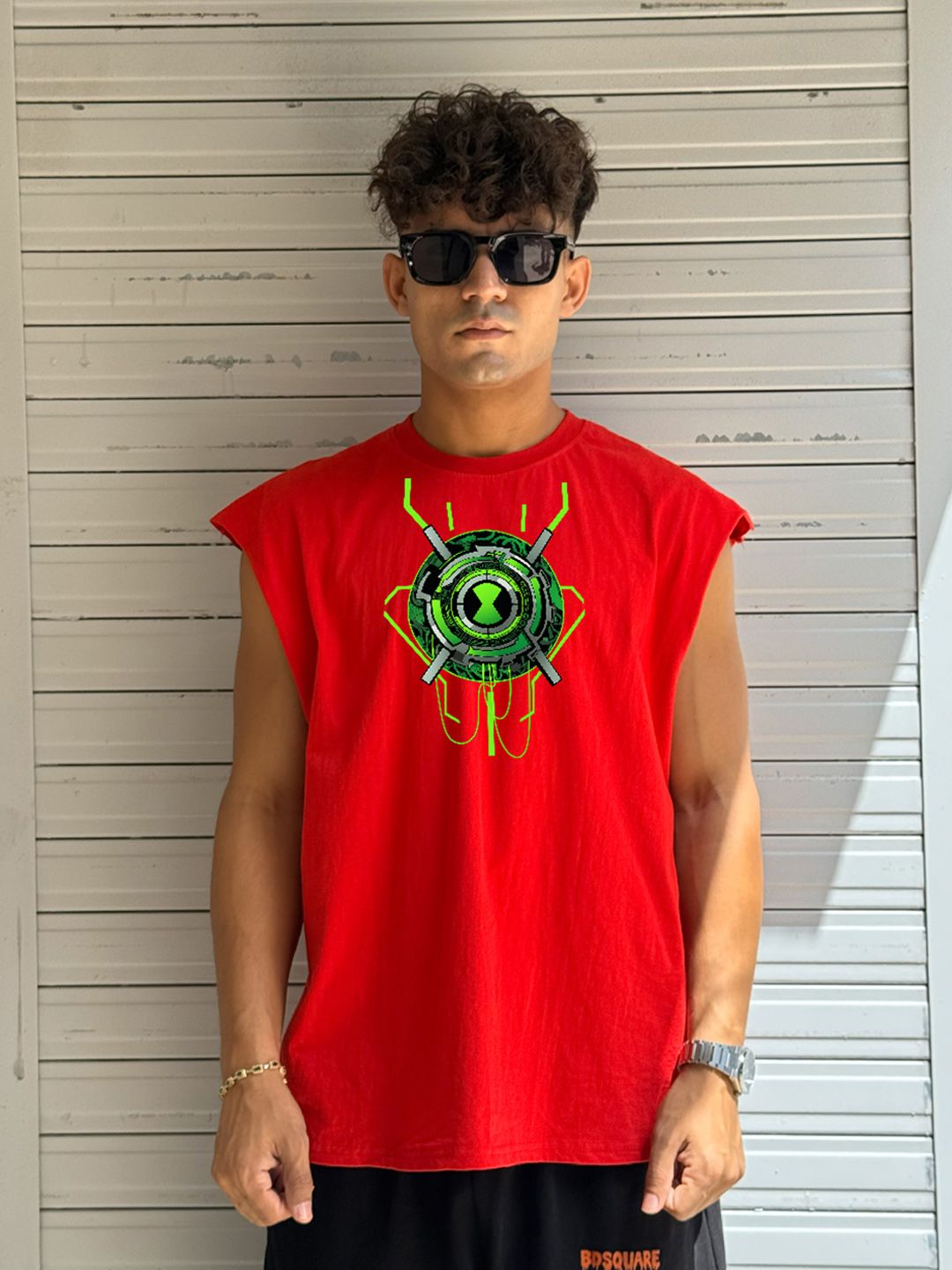 BDSQUARE Printed Round Neck Cotton Innerwear Vests