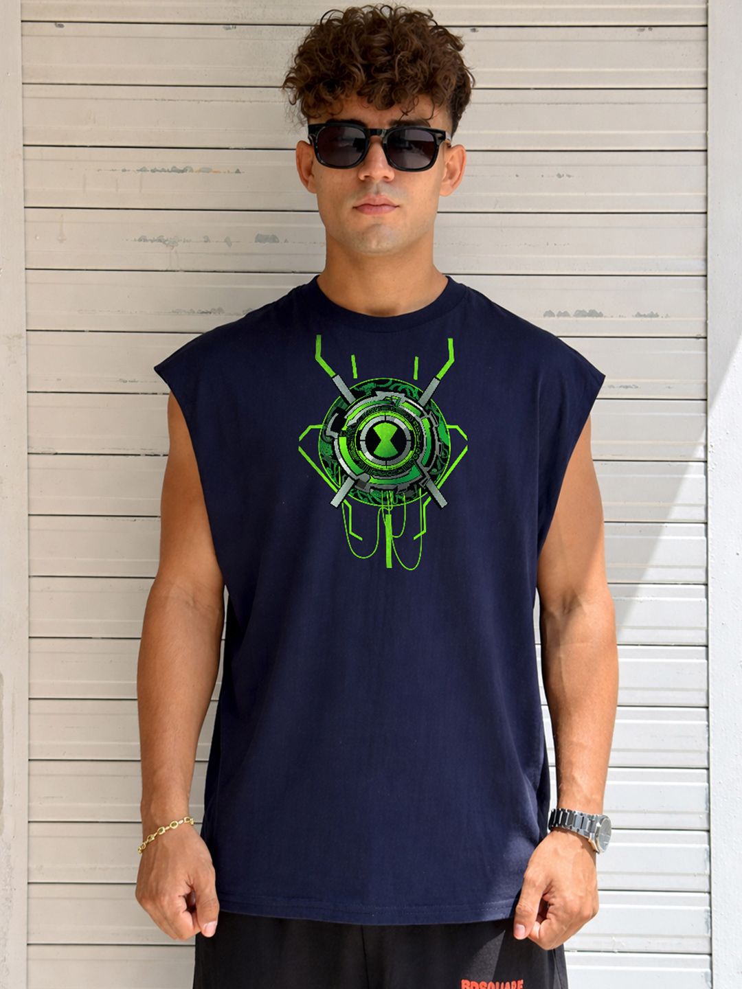 BDSQUARE Printed Round Neck Cotton Innerwear Vests