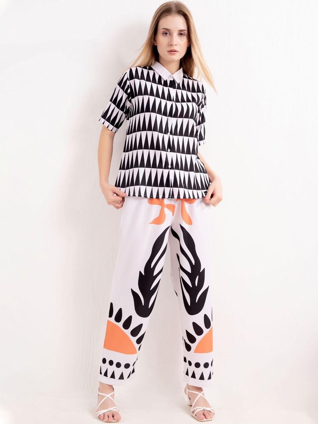 L&M Printed Shirt with Trousers