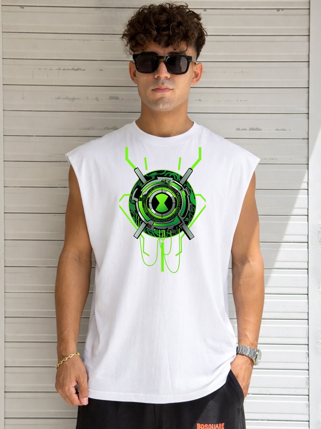 BDSQUARE Printed Round Neck Cotton Innerwear Vests