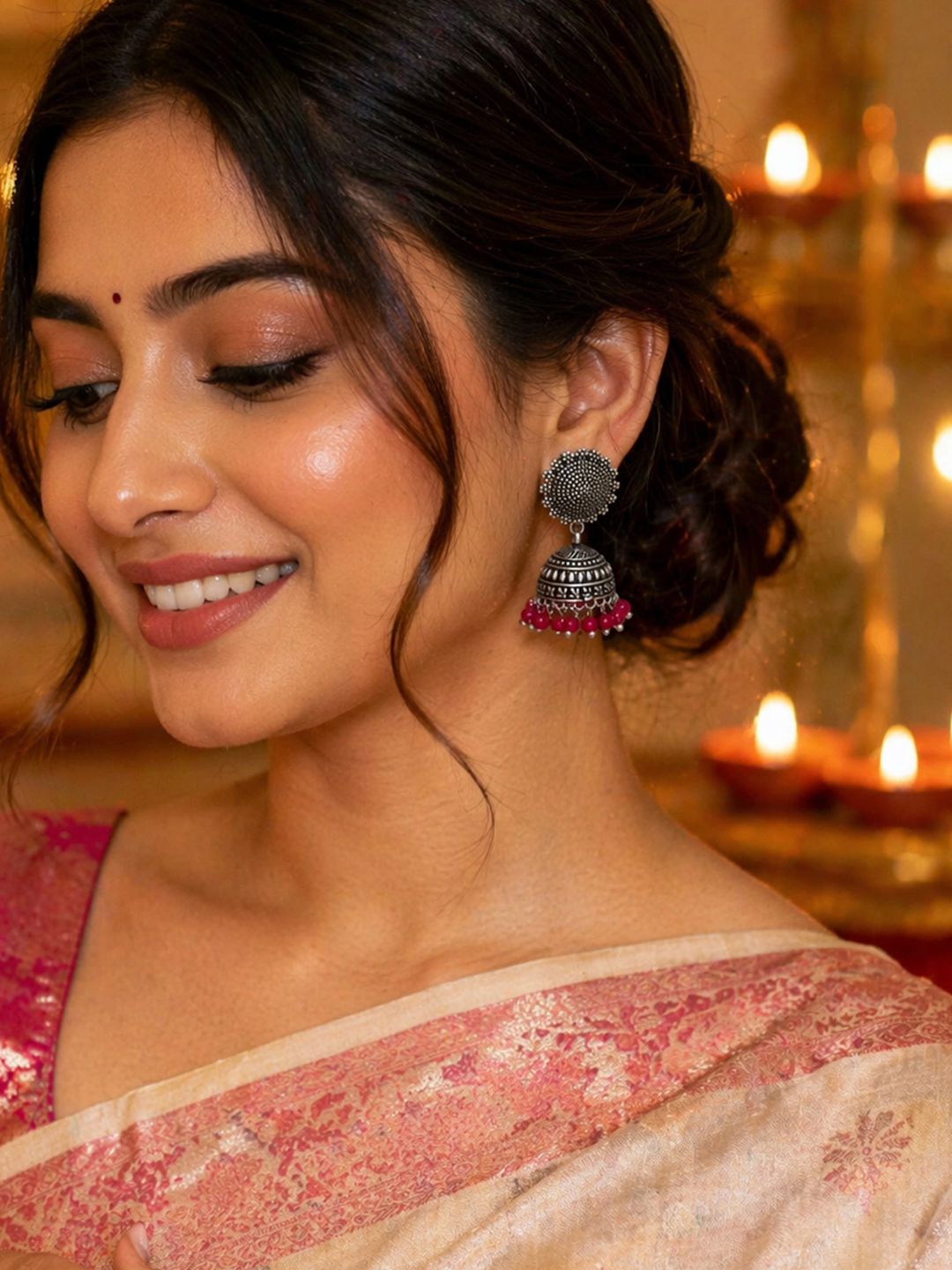 KYOOT JEWELS Contemporary Jhumkas Earrings