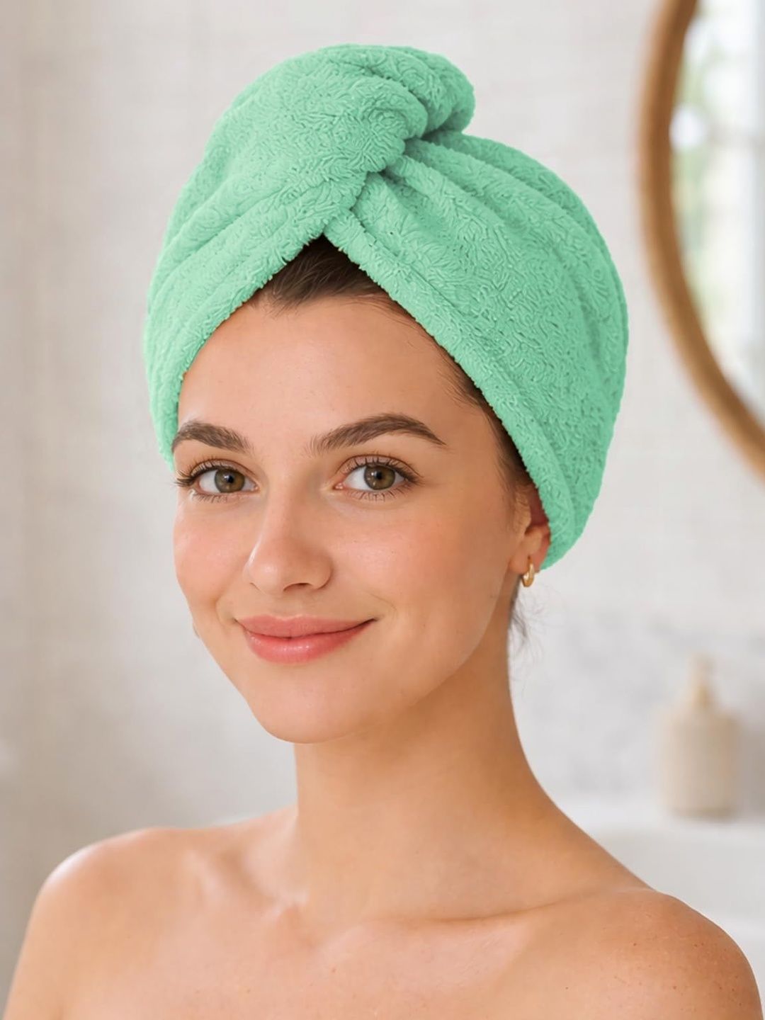 LUXEHOME INTERNATIONAL Green & Sea Green 2 400 GSM Bath Towel