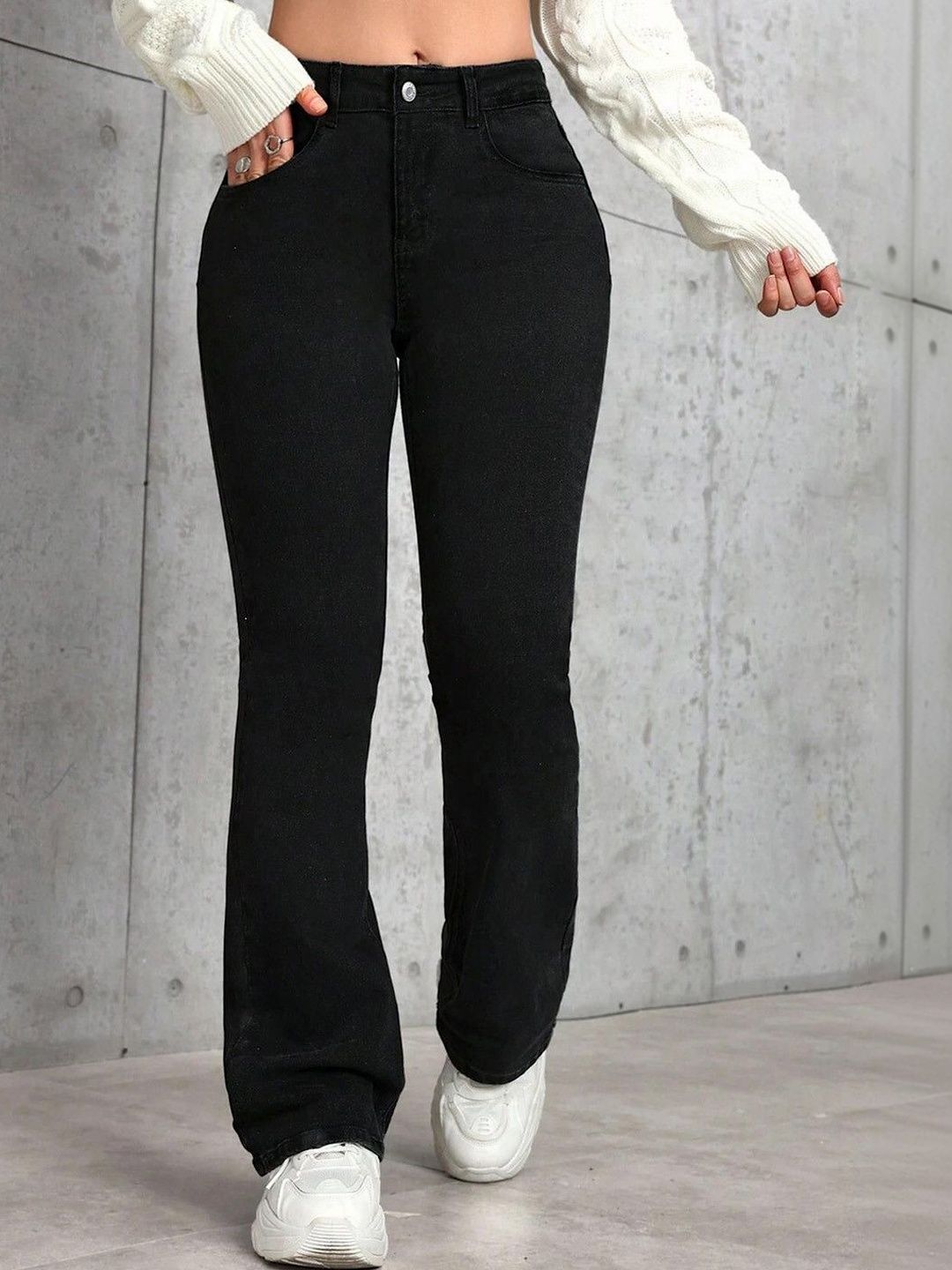 Stylecast X Kotty Women Jean Bootcut High-Rise Stretchable Jeans