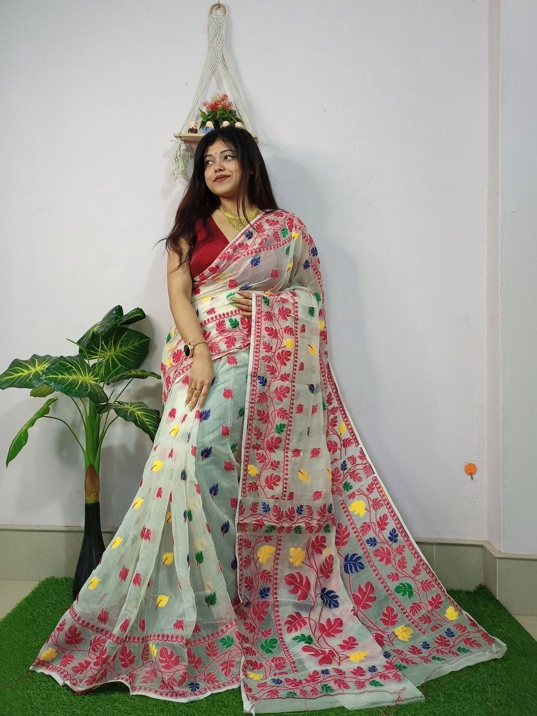 Basana Saree Kuthir Pure Cotton Jamdani Sarees