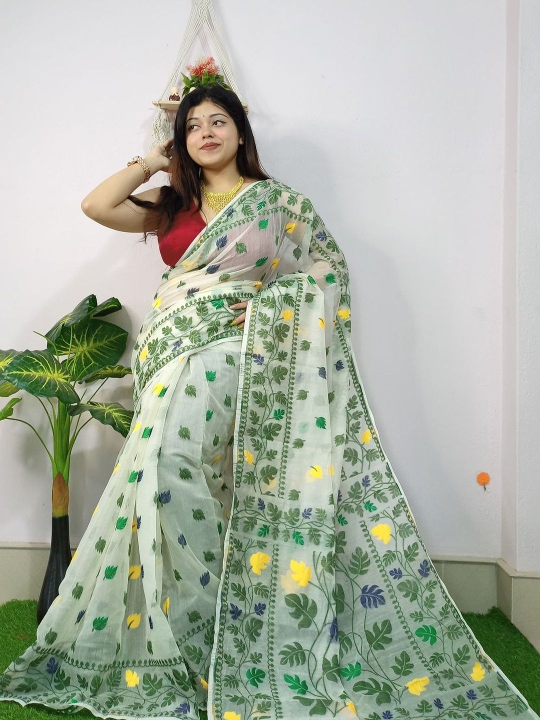 Basana Saree Kuthir Pure Cotton Jamdani Sarees