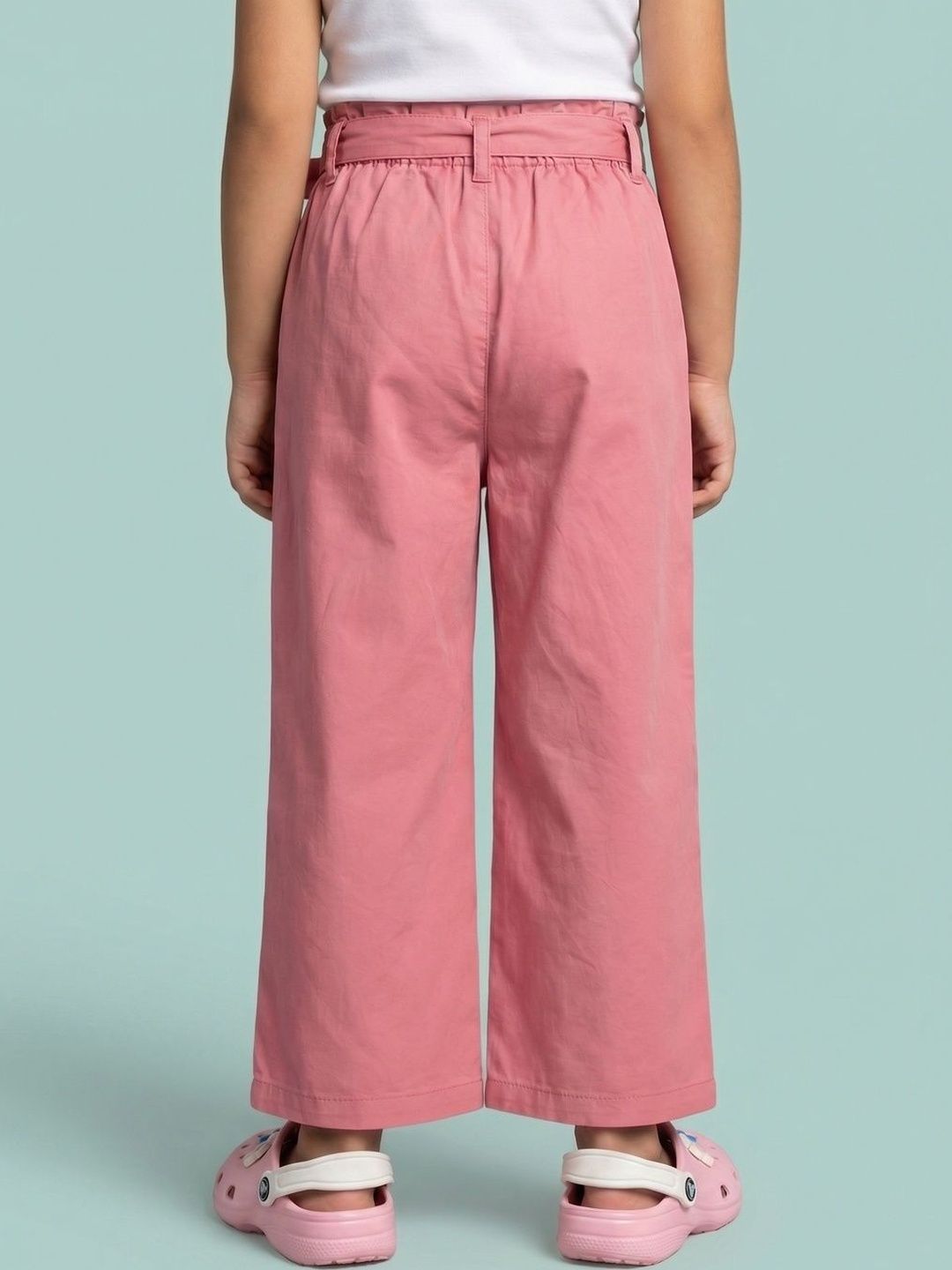 Loose Paperbag Cropped Wide Leg Trousers 4