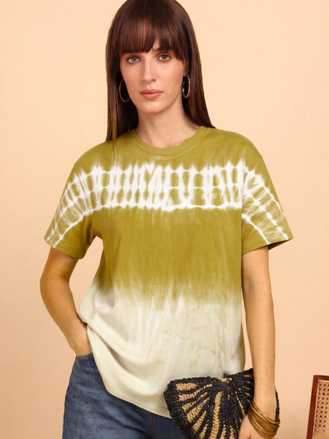Maaesa Women Dyed Hand Tie Dye Casual Tshirt And Cotton Round Neck T-shirt