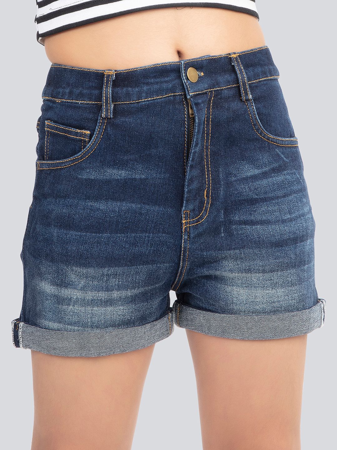 Olele Girls Cotton Denim Shorts