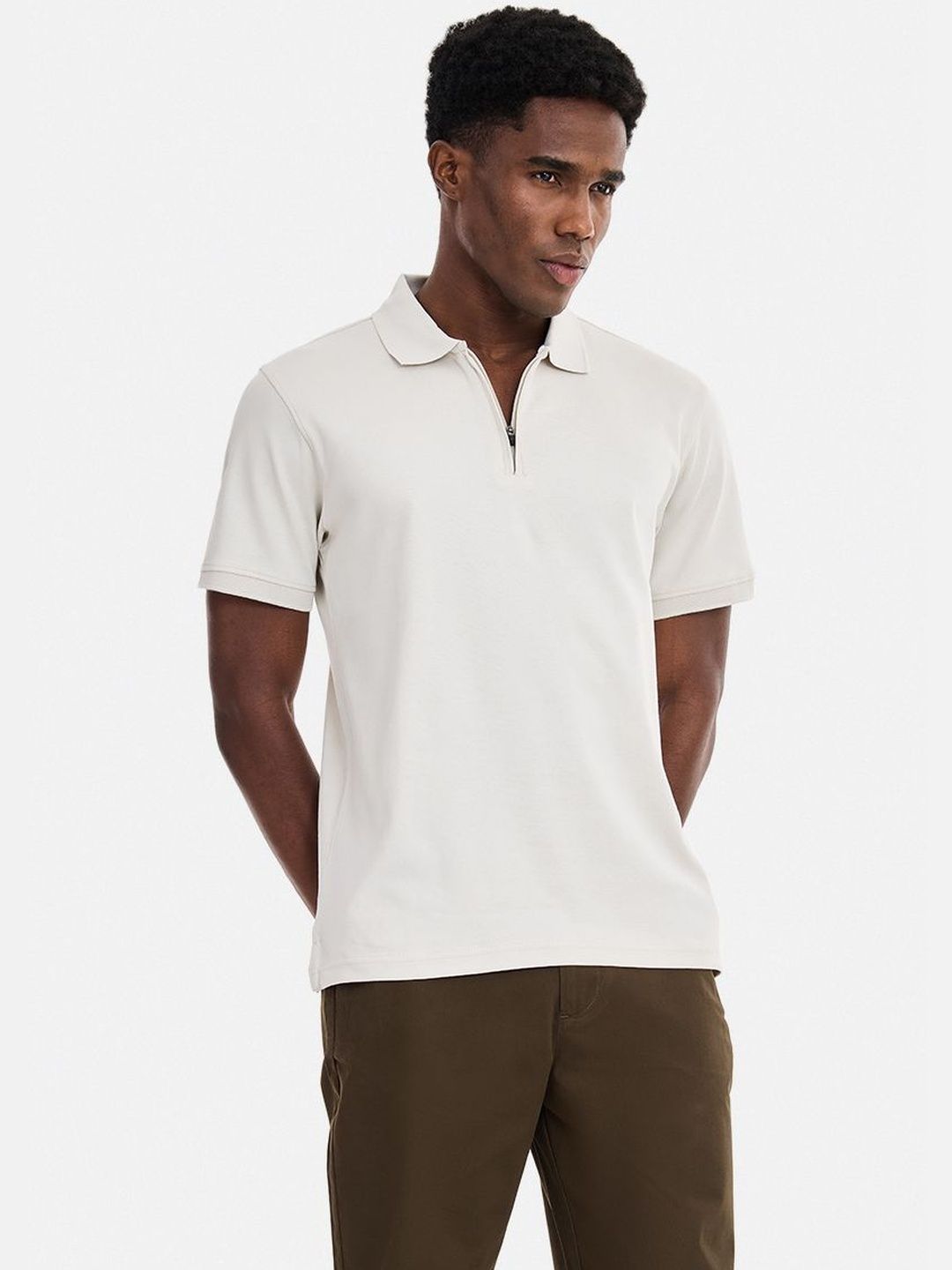 Snitch Cotton Polo Collar Short Sleeves T-shirt