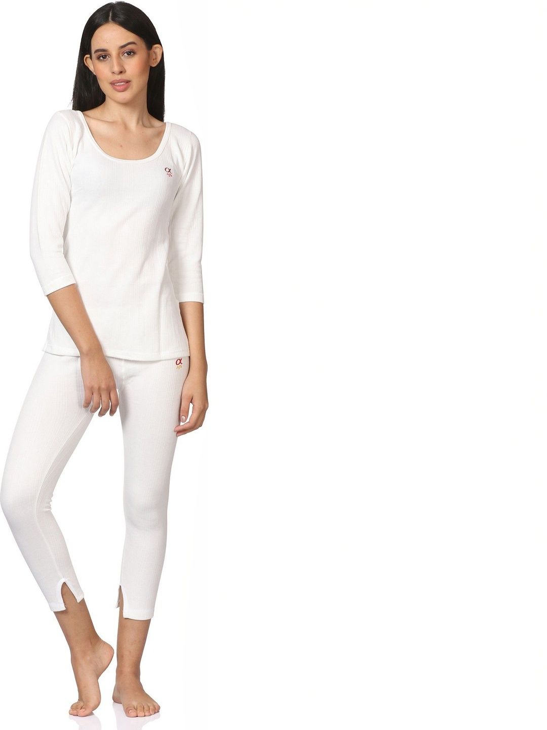 ALFA Women Cotton Round Neck Thermal Set