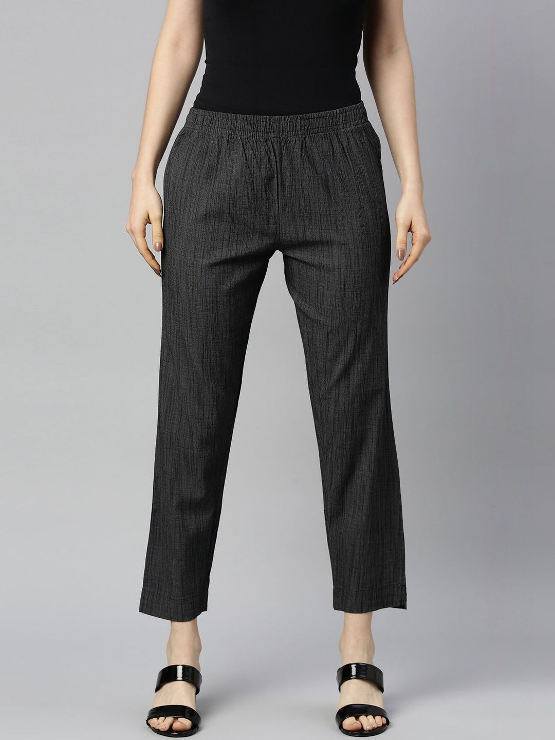 Minelli Women Textured Trousers